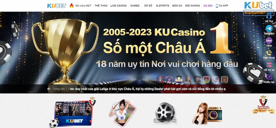 Kubet là nền tảng cá cược giải trí top đầu của thị trường Việt Nam