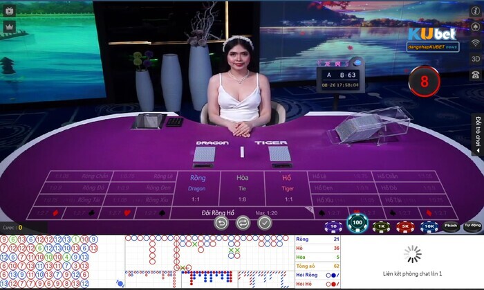 Sảnh cược Baccarat tại Kubet